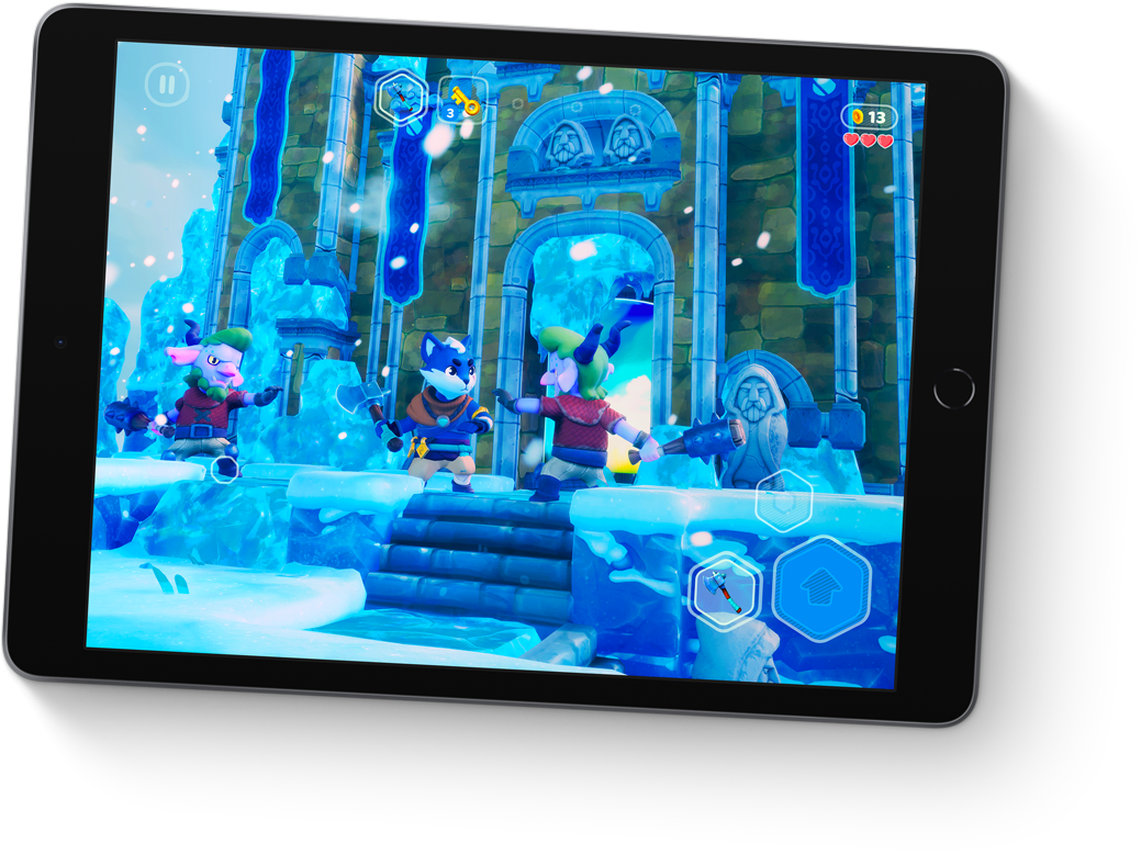 iPad에 Wonderbox 앱에 열려 있는 모습